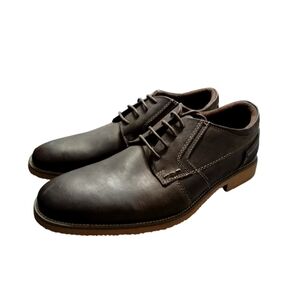 New Men's Steve Madden P-LAVAR Brown Leather oxford-style laced shoes Size 9.5